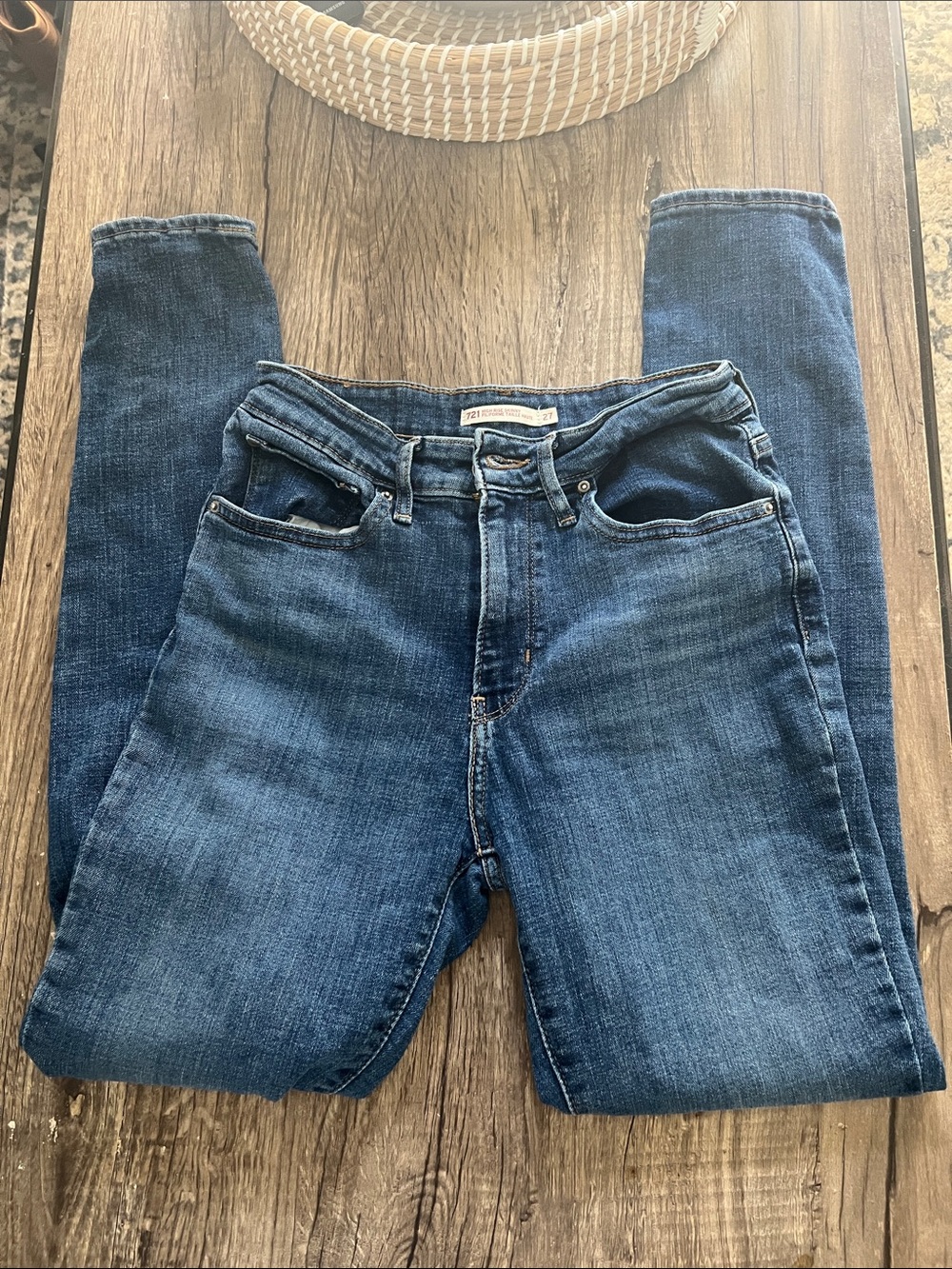 Levi's Men's Slim Straight Dark Blue Jeans - Picture 3 of 5
